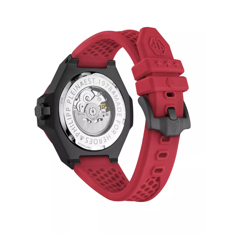 Philipp Plein The $kull King vīriešu kvarca pulkstenis PWPFA0524 44 mm melns silikons