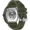 Philipp Plein The $kull Vīriešu Pulkstenis PWVBA0223 44mm Nerūsējošais Tērauds Kvarcs Melns Ciparnīca Silikona Siksniņa