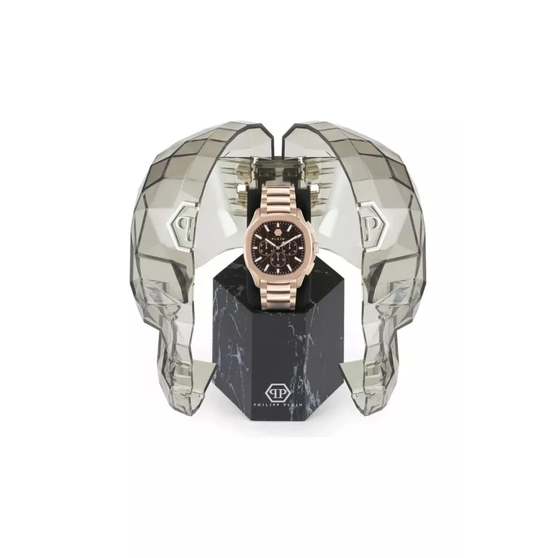 Philipp Plein The Skeleton vīriešu kvarca pulkstenis PWSAA0623 44mm melna silikona siksniņa