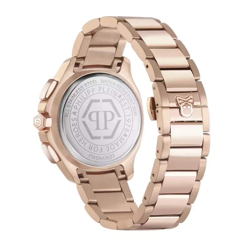 Philipp Plein The Skeleton vīriešu kvarca pulkstenis PWSAA0623 44mm melna silikona siksniņa