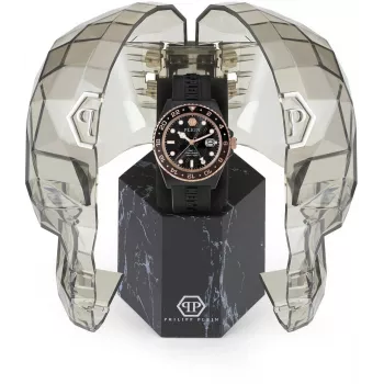 Philipp Plein The Skeleton vīriešu kvarca pulkstenis PWYBA0823 44mm melns silikons