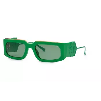 PHILIPP PLEIN Unisex Saulesbrilles SPP119M580859 - Melns Rāmis, Pelēkas Lēcas, 58mm