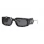 PHILIPP PLEIN Unisex saulesbrilles SPP119M580Z21 - Melns acetāta rāmis, pelēkas polikarbonāta lēcas, UV400 aizsardzība