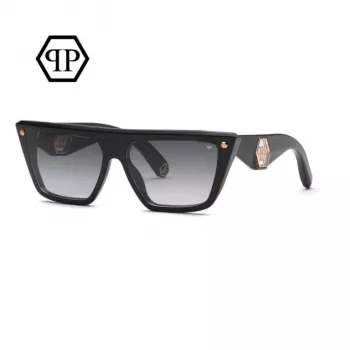 Philipp Plein Women's Cat Eye Sunglasses SPP172S530700 Black Grey Gradient 53mm