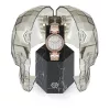 Philipp Plein Sieviešu PWEAA0821 32mm nerūsējošā tērauda kvarca pulkstenis ar melnu galvaskausa ciparnīcu