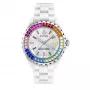 Philipp Plein Sieviešu PWPPA0124 The Skeleton Kvarca Pulkstenis 38mm Rožu Zelts PVD Nerūsējošā Tērauda Korpuss Melna Silikona Siksniņa