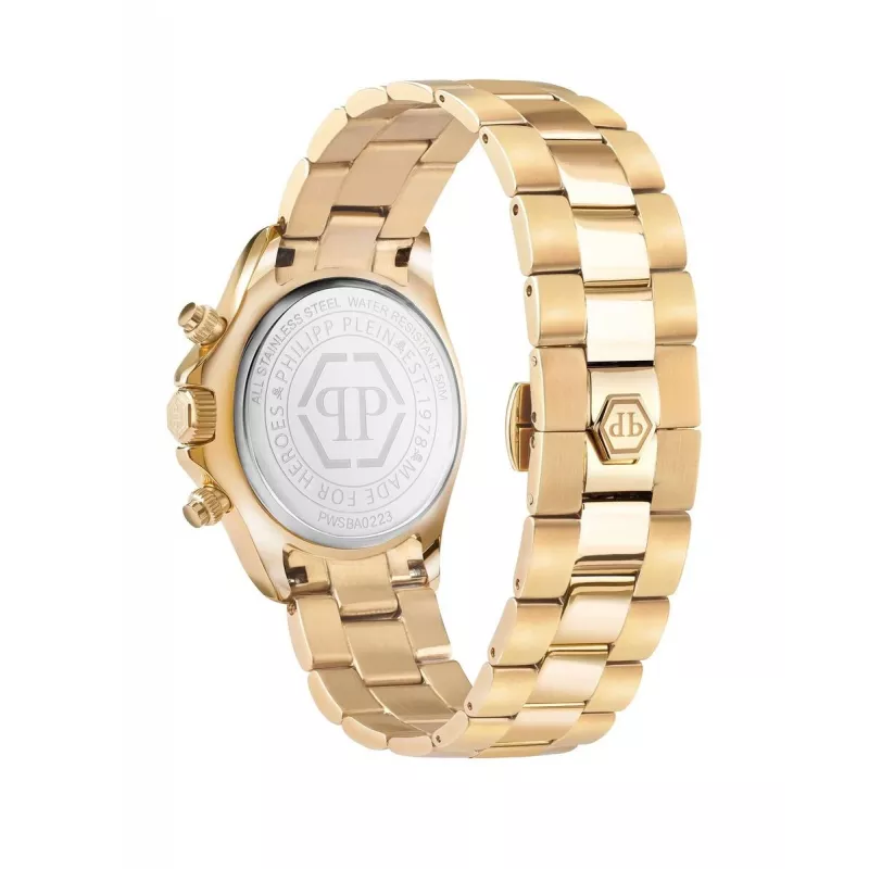 Philipp Plein Sieviešu PWSBA0223 Kvarca Analogais Pulkstenis 38mm Roze Zelta Krāsas Nerūsējošais Tērauds