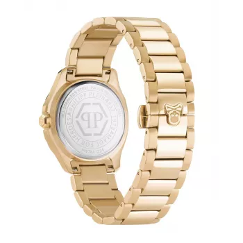 Philipp Plein Sieviešu PWTAA1224 The G.O.A.T. Kvarca Analogais Pulkstenis 37mm Rožu Zelta Toņa Nerūsējošais Tērauds