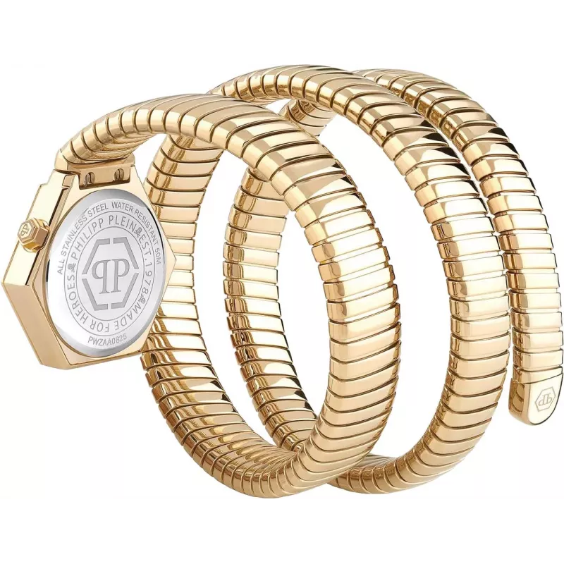 Philipp Plein Sieviešu PWZAA0825 The $kull Kvarca Pulkstenis 28mm Rožu Zelts Nerūsējošais Tērauds Melns Silikons