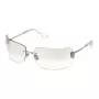 Philipp Plein Sieviešu saulesbrilles SPP027V95579X - Pārlieku liels melns rāmis, pelēkas lēcas, UV400 aizsardzība