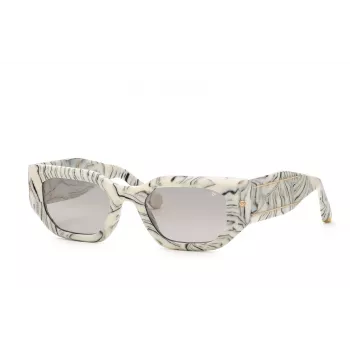 Philipp Plein Sieviešu saulesbrilles SPP066M5109YL - Melns/zelts rāmis, pelēkas lēcas, 51/21/135 mm