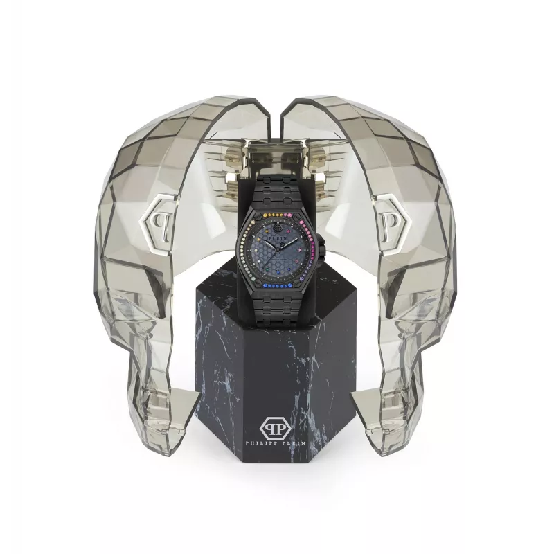 Philipp Plein sieviešu pulkstenis PWJAA1423 The Skull 38mm rozā zelta tonī
