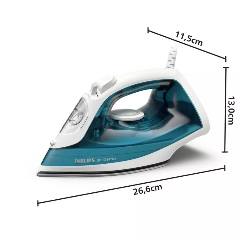 Philips 2000 series DST2010/20 tvaika gludeklis, 2000 W, nepiedegoša pamatne, 200 ml tvertne, pelēks