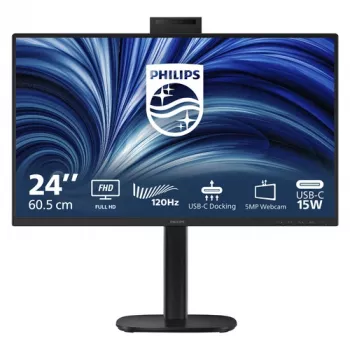 Philips 24B2U3301H 23.8 inch IPS Full HD monitors - 75Hz, USB-C centrmezgls, iebūvēta tīmekļa kamera un skaļruņi