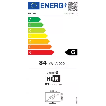 Philips 55OLED761/12 55 collu (139 cm) 4K OLED Ambilight televizors ar Dolby Vision un Android TV