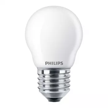 Philips CorePro LED pilienveida spuldze 6.5W P45 E27 2700K silti balta matēta