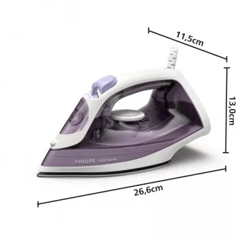 Philips DST2020/30 Tvaika gludeklis, 2000 W, nelīpoša zole, zils/balts