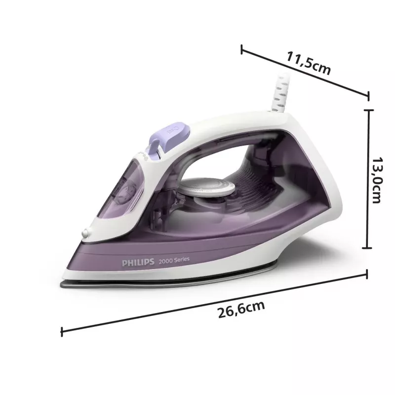 Philips DST2020/30 Tvaika gludeklis, 2000 W, nelīpoša zole, zils/balts