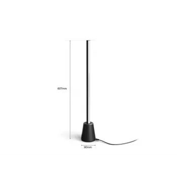 Philips Hue Gradient Play Table Lamp Smart LED, E27, 7.5W, 1100lm, Tunable White & 16 Million Colors, Black