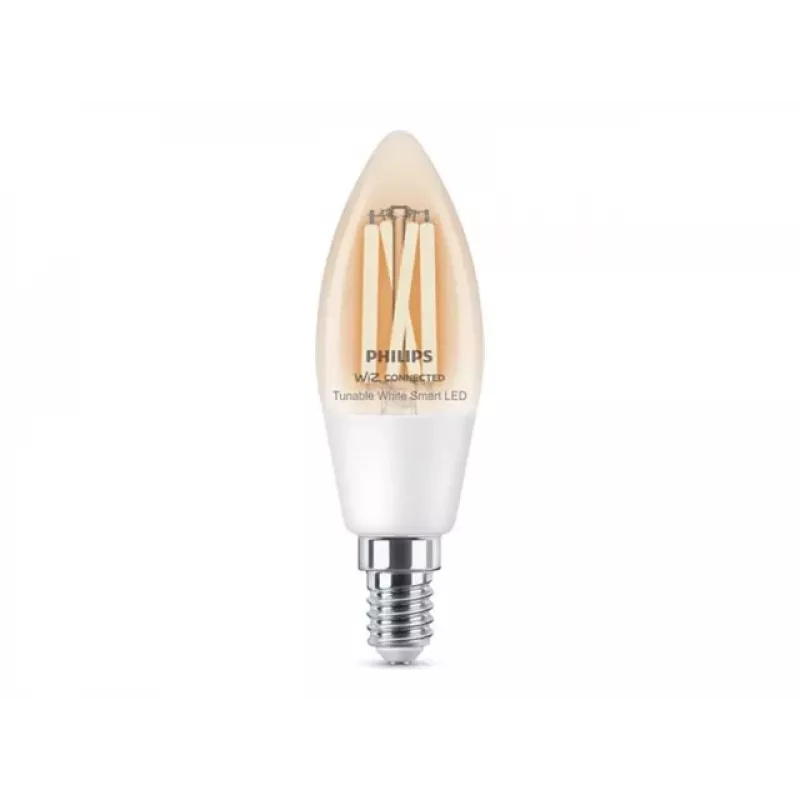 Philips Smart WFB 40W C35 E14 927-65 CL 1PF/6 viedā LED spuldze - 4.9W 470lm Maināma baltā gaisma E14 sveces formas Wi-Fi Bluetooth Dimmable