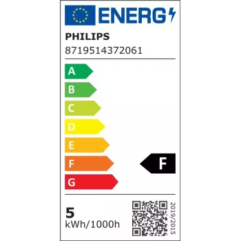 Philips Smart WFB 40W C35 E14 927-65 CL 1PF/6 viedā LED spuldze - 4.9W 470lm Maināma baltā gaisma E14 sveces formas Wi-Fi Bluetooth Dimmable
