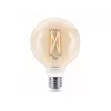 Philips Smart Wi-Fi G95 E27 viedā LED spuldze, regulējama baltā gaisma 2700-6500K, 60 W ekvivalents, caurspīdīga