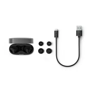 PHILIPS bezvadu austiņas TAT2000BK/00 True Wireless in-ear Bluetooth 5.0 ar uzlādes futrāli, IPX4 šļakatu un sviedru izturīgas, iebūvēts mikrofons, melnas