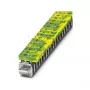 Phoenix 0421029 AKG 4 GNYE Aizsargvada spaiļu bloks, atsperu spailes, 4 mm², zaļi dzeltens
