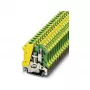 Phoenix 0442079 USLKG 6 N aizsargvada spaiļu bloks, 6 mm², zaļi dzeltens, skrūvju savienojums, DIN sliedei