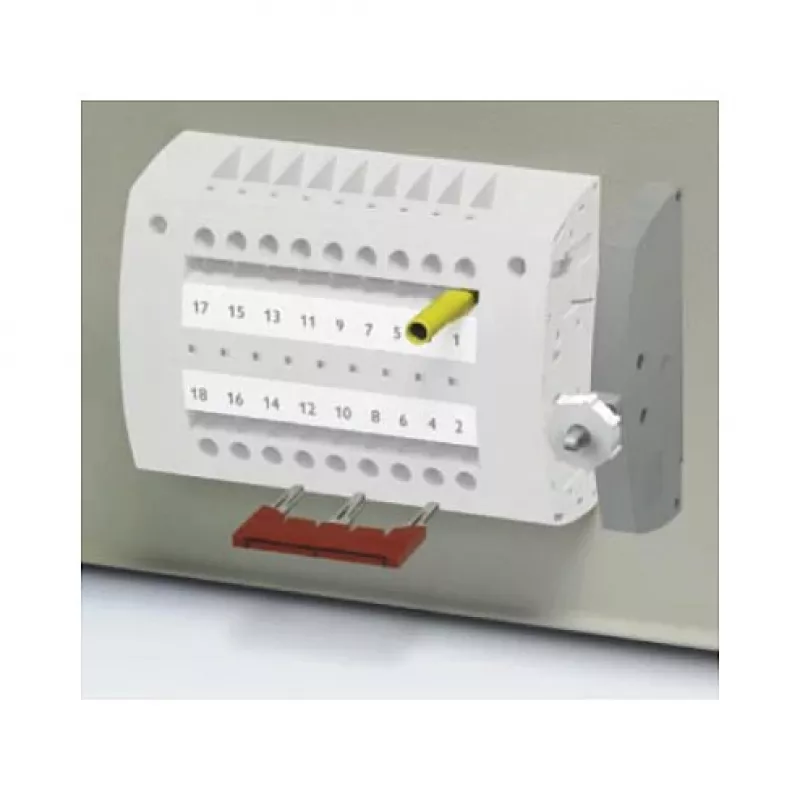 Phoenix 3030284 spraudņa tilts FBS 2-8, 2 pozīcijas, 5,2 mm solis, sarkans