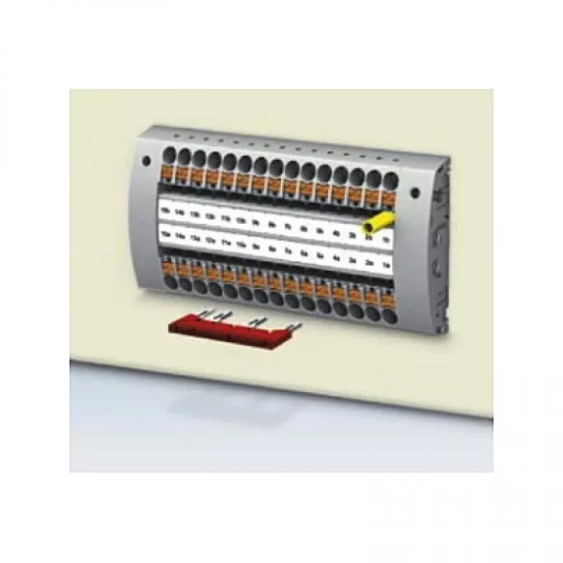 Phoenix 3030284 spraudņa tilts FBS 2-8, 2 pozīcijas, 5,2 mm solis, sarkans