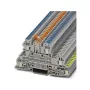 Phoenix 3076032 UTI 2,5-PE/L/NTB Daudzlīmeņu instalācijas spaiļu bloks, skrūvju savienojums, 3 līmeņi, 5 savienojumi, 500 V, 24 A, 0,14-4 mm², pelēks