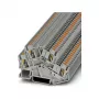 Phoenix 3209604 PTTBS 2.5 Divlīmeņu caurvada spaiļu bloks, spiedspaile, pelēks
