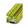 Phoenix 3213962 PTI 2,5-PE push-in zemējuma spaiļu bloks, 2.5 mm², zaļi-dzeltens, DIN sliedes stiprinājums