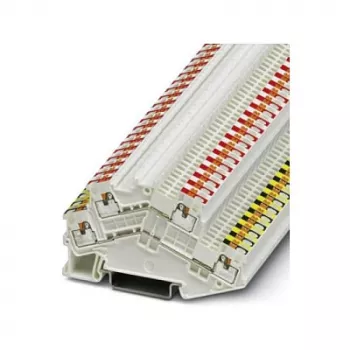 Phoenix 3214663 PTTBS 1,5/S-KNX divlīmeņu spaiļu bloks KNX kopņu sistēmām, Push-in savienojums, melns/sarkans un balts/dzeltens