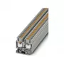 Phoenix Contact MPT 2.5 mini caurlaides spaiļu bloks, push-in savienojums, 2.5 mm², 500 V, 24 A, pelēks