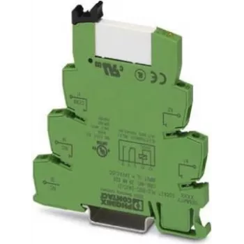 Phoenix Contact PLC-RSC-24UC/21 saskarnes relejs, 24V AC/DC spole, 1 SPDT kontakts, 6A, DIN sliedei, zaļš