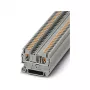 Phoenix Contact PT 2,5 Push-in caurlaides spaiļu bloks, 2,5 mm², pelēks, DIN sliedes montāža, 800 V, 24 A
