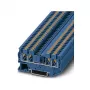 Phoenix Contact PT 2,5-QUATTRO BU push-in caurvada spaiļu bloks, zils, 4 savienojumi, 2,5 mm², 800 V, 24 A, DIN sliedes stiprinājums