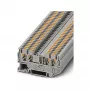 Phoenix Contact PT 2,5-QUATTRO Caurlaides spaiļu bloks, Push-in, 4 vadītāji, 2.5 mm², 800 V, 24 A, pelēks