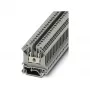Phoenix Contact UK 5 Caurlaides spaiļu bloks, skrūvju savienojums, 4 mm², 800 V, 32 A, pelēks, DIN sliedes montāža, 2 savienojumi, 1 potenciāls, PA izolācija, UL 94 V0