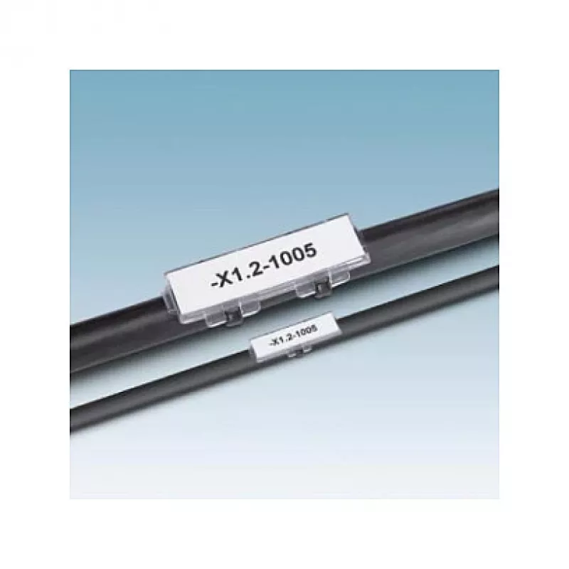 Phoenix KMK kabeļu marķējuma turētājs 10-25 mm kabeļiem, 29x8 mm etiķete, balts poliamīds
