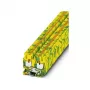 Phoenix MPT 2,5-PE mini aizsargvada spaiļu bloks, push-in, 2,5 mm², zaļš-dzeltens