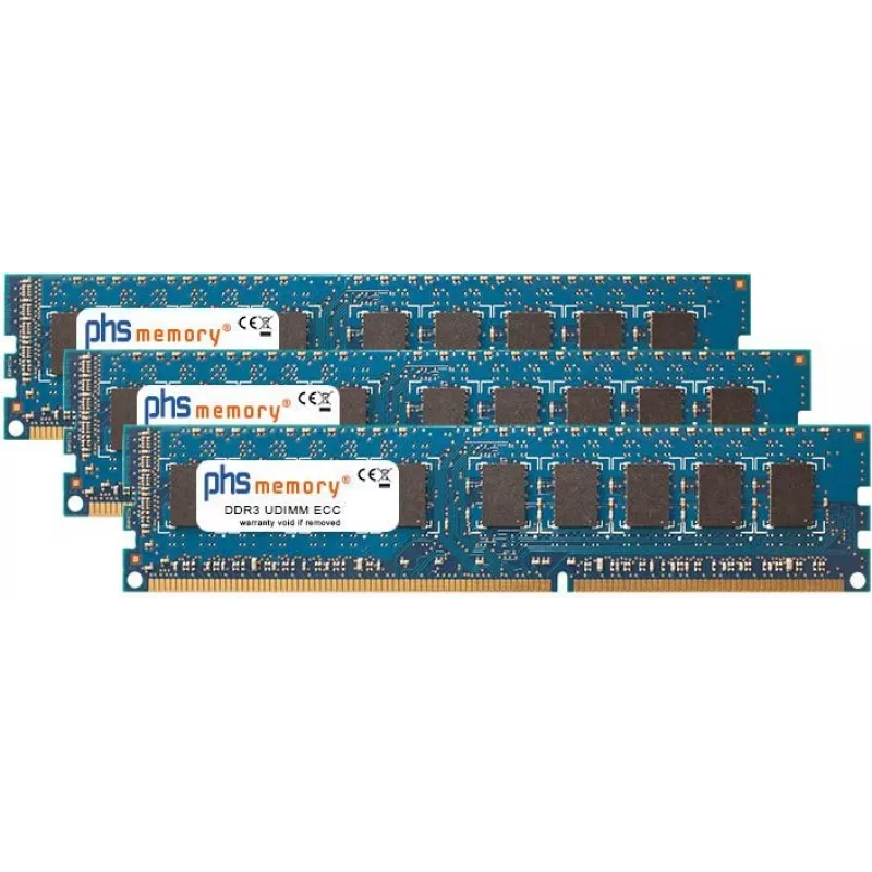 PHS-memory 24GB (3x8GB) DDR3 ECC UDIMM 1333MHz PC3-10600E trīskanālu komplekts Supermicro X8DTT-HF+ SP580249
