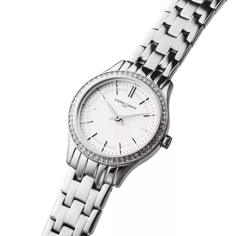Pierre Cardin CF.0601.SJ sieviešu kvarca pulkstenis – 30 mm nerūsējošais tērauds, sudraba ciparnīca