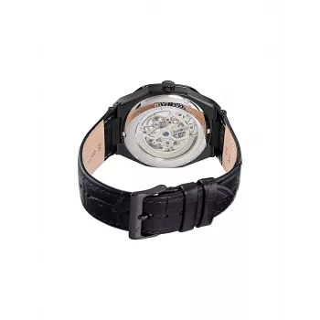 Pierre Cardin vīriešu analogais kvarca pulkstenis CF.1002.LB.1 42mm melns ciparnīca ādas siksniņa