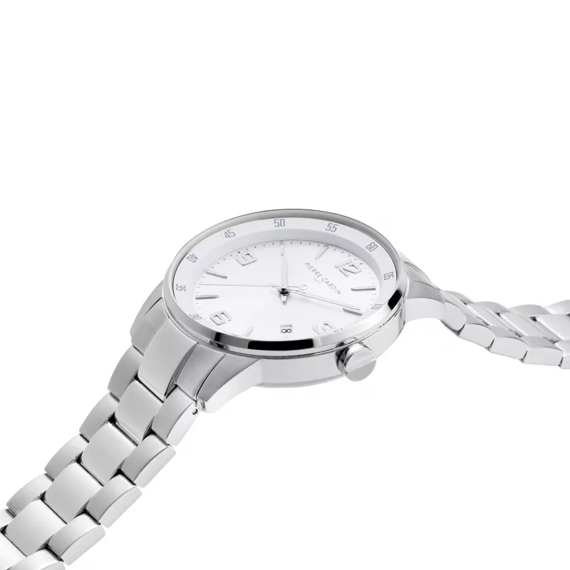 Pierre Cardin vīriešu analogais kvarca pulkstenis CMR.0006 40mm nerūsējošais tērauds melns ciparnīca ādas siksniņa