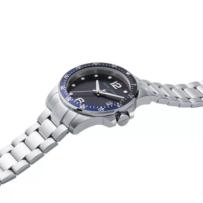 Pierre Cardin vīriešu analogais kvarca pulkstenis CNI.0030 40mm melns ciparnīca ādas siksniņa