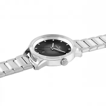 Pierre Cardin vīriešu kvarca analogais pulkstenis CCP.5024 - 45mm nerūsējošā tērauda korpuss, melns ciparnīca, melna ādas siksniņa