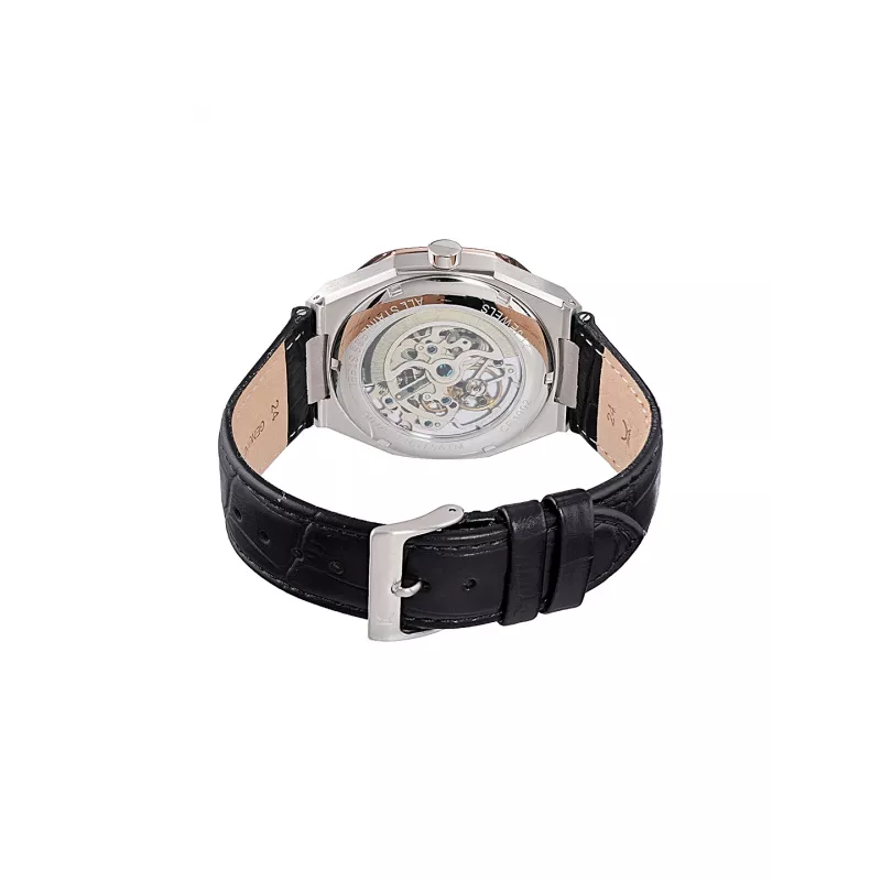 Pierre Cardin Vīriešu kvarca analogais pulkstenis CF.1002.LB.2 42mm Nerūsējošais tērauds Melns ciparnīca Ādas siksniņa
